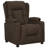 Vidaxl fauteuil verstelbaar stof donkerbruin