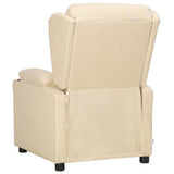 Vidaxl fauteuil verstelbaar stof crèmekleurig
