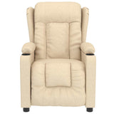 Vidaxl massagestoel stof crèmekleurig