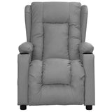 Vidaxl fauteuil verstelbaar kunstleer grijs