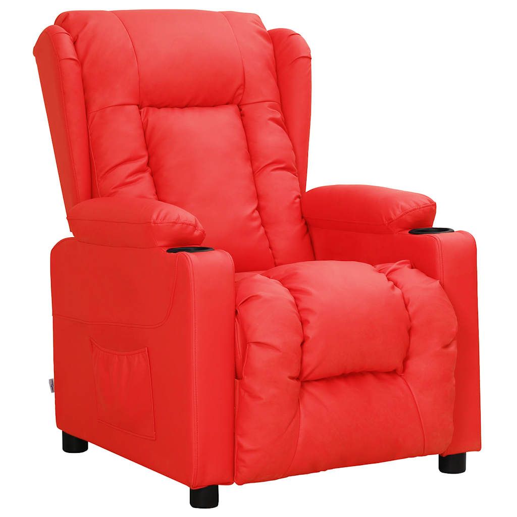 Vidaxl fauteuil verstelbaar kunstleer rood