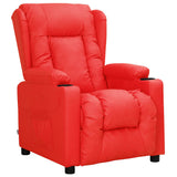 Vidaxl fauteuil verstelbaar kunstleer rood