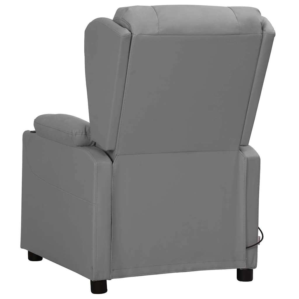 Vidaxl massagestoel kunstleer grijs