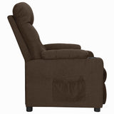 Vidaxl fauteuil verstelbaar stof donkerbruin