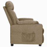 Vidaxl fauteuil verstelbaar stof taupe