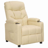 Vidaxl fauteuil verstelbaar stof crèmekleurig
