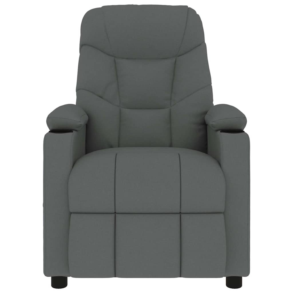 Vidaxl massagestoel stof donkergrijs
