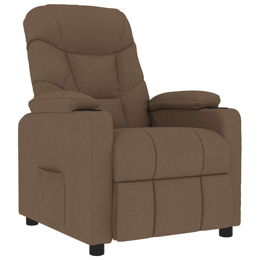 Vidaxl massagestoel stof bruin