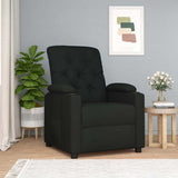Vidaxl fauteuil verstelbaar stof zwart