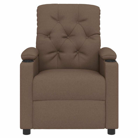Vidaxl fauteuil verstelbaar stof bruin
