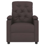 Vidaxl fauteuil verstelbaar stof donkerbruin