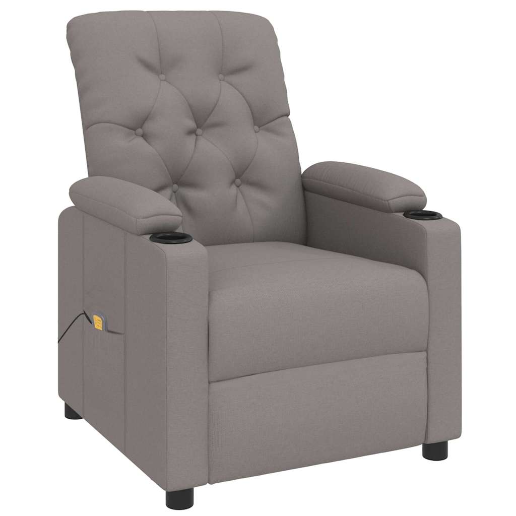 Vidaxl massagestoel stof taupe