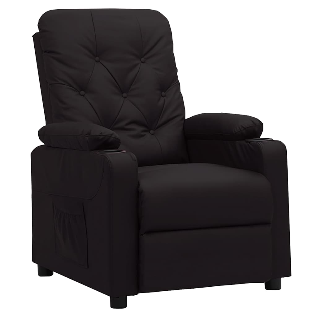 Vidaxl fauteuil verstelbaar kunstleer zwart