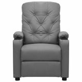Vidaxl fauteuil verstelbaar kunstleer grijs