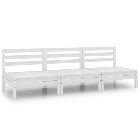Vidaxl 3-delige loungeset massief grenenhout wit