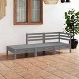 Vidaxl 3-delige loungeset massief grenenhout grijs