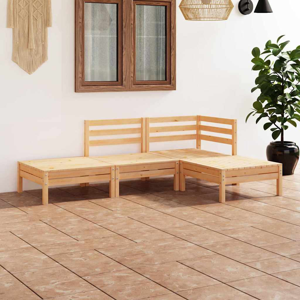 Vidaxl 4-delige loungeset massief grenenhout