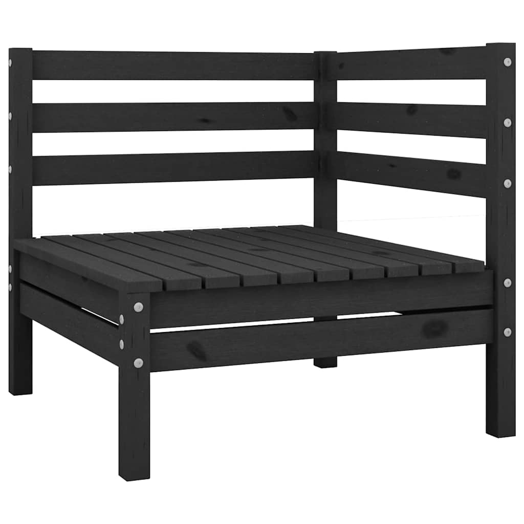 Vidaxl 4-delige loungeset massief grenenhout zwart