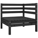 Vidaxl 4-delige loungeset massief grenenhout zwart