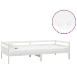Vidaxl slaapbank met matras massief grenenhout wit 90x200 cm