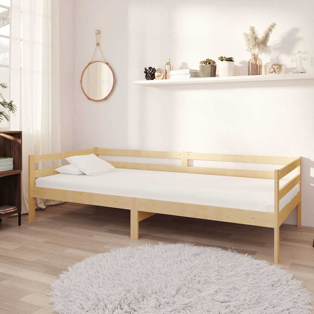 Vidaxl slaapbank met matras massief grenenhout 90x200 cm