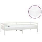 Vidaxl slaapbank met matras massief grenenhout wit 90x200 cm