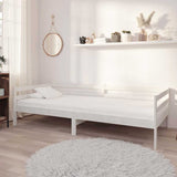 Vidaxl slaapbank met matras massief grenenhout wit 90x200 cm