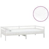 Vidaxl slaapbank met matras massief grenenhout wit 90x200 cm