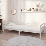 Vidaxl slaapbank met matras massief grenenhout wit 90x200 cm