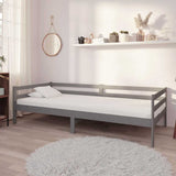 Vidaxl slaapbank met matras massief grenenhout grijs 90x200 cm