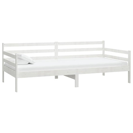 Vidaxl slaapbank met matras massief grenenhout wit 90x200 cm