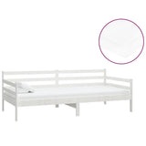 Vidaxl slaapbank met matras massief grenenhout wit 90x200 cm