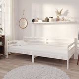 Vidaxl slaapbank met matras massief grenenhout wit 90x200 cm