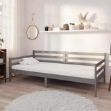Vidaxl slaapbank met matras massief grenenhout grijs 90x200 cm