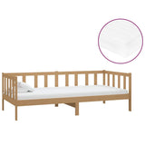 Vidaxl slaapbank met matras massief grenenhout honingbruin 90x200 cm