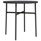 Vidaxl salontafel 45 cm poly rattan zwart