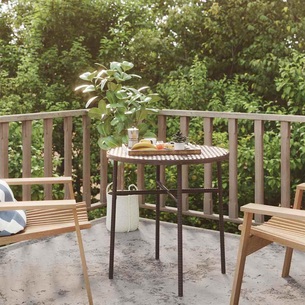 Vidaxl salontafel 45 cm poly rattan bruin