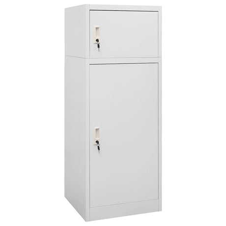 Vidaxl Sattelschrank 53x53x140 cm Stahl Hellgrau