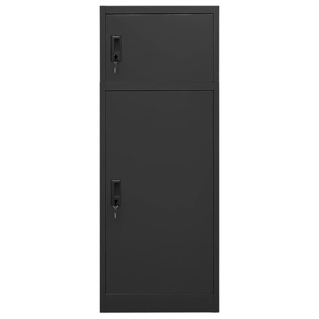 VIDAXL -Sattelschrank 53x53x140 cm Stahl Anthrazit -geläutet
