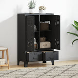 Vidaxl kledingkast industrieel 67x35x107 cm staal antracietkleurig