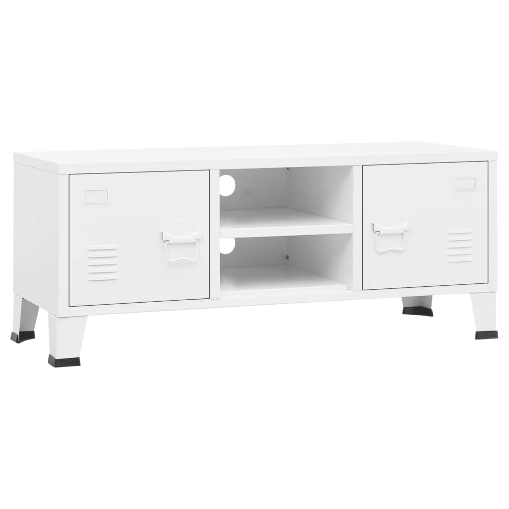 Vidaxl tv-meubel industrieel 105x35x42 cm metaal wit