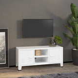 Vidaxl tv-meubel industrieel 105x35x42 cm metaal wit