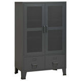Vidaxl opbergkast industrieel 70x40x115 cm metaal antracietkleurig