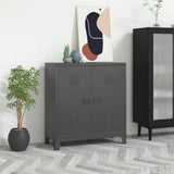 Vidaxl opbergkast industrieel 90x40x100 cm staal antracietkleurig