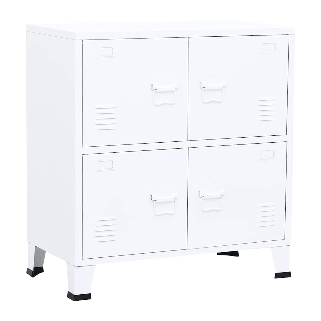 Vidaxl opbergkast industrieel 75x40x80 cm staal wit