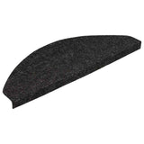 Vidaxl Treppenmatten Selbstadhäsiv 15 ST 56x17x3 cm Schwarz