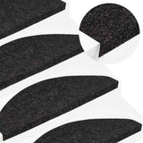 Vidaxl Treppenmatten Selbstadhäsiv 15 ST 56x17x3 cm Schwarz