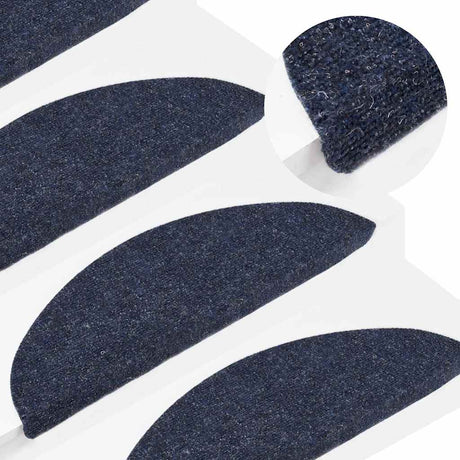 Vidaxl Treppenmatten Selbstadhäsiv 15 ST 56x17x3 cm Blau