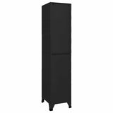 Vidaxl lockerkast 38x45x180 cm staal zwart