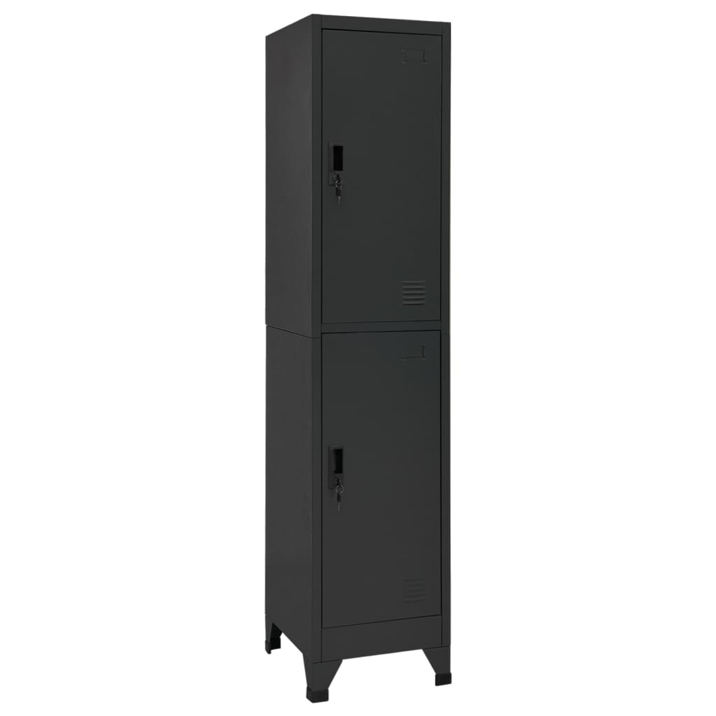 Vidaxl lockerkast 38x45x180 cm staal antracietkleurig